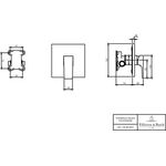 V&B Fertigmontageset ARCHITECTURA SQUARE EH-Brauseb 150x150x49mm chrom