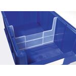 Trennw.f.Regalkasten B.230mm PP transparent,offen 1 BT=25 ST.LA-KA-PE