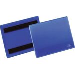 Etikettentasche B148xH105mm blau magn.50 DURABLE