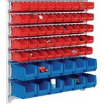 Sichtlagerkastenset H1000xB1010xT180mm STA verz.m.Sichtlagerkästen 72xMK5 rot