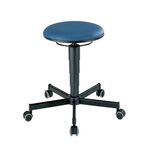 Drehhocker Rl.Kunstlederpolster blau Sitz-H.460-630mm BIMOS