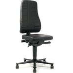 Arbeitsdrehstuhl Highline Rollen Kunstlederpolster schwarz 450-600mm BIMOS