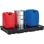 Auffangwanne 33l L976xB595xH95mm PE m.PE-Rost u.Leckanzeiger CEMO