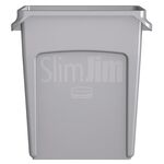 Wertstoffsammler 60l H635xB279xT558mm grau m.Lüftungskanälen RUBBERMAID