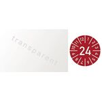 Einjahreskabelprüfplakette B25xL60mm J.2024 m.Monaten Folie Btl.a 100 St.