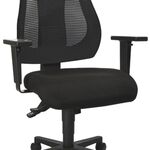 Bürodrehstuhl m.Synchrontechnik schwarz/schwarz 420-530mm o.Armlehnen TOPSTAR