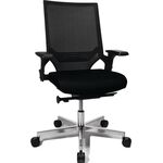 Bürodrehstuhl m.Punktsynchrontechnik schwarz/schwarz 450-550mm Trgf110kg TOPSTAR