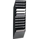 Prospekthalter H1045xB348xT95mm Anz.Fächer 12 A4 quer Polystyrol schwarz DURABLE