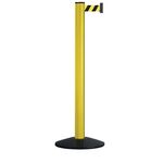 Gurtpfosten einfach D70xH1000mm Pfosten gelb Gurt gelb/schwarz VIA GUIDE