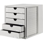 HAN Schubladenbox Systembox 1450-11 DIN C4 5Schubfächer lgr