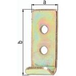 Schließhaken f.Kistenverschlüsse L.34 B.25 S.2mm STA galv.gelb verz.ger.GAH, 1 Stück