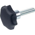 Sterngriff GN 6336.4 Sterngriffschraube Ku.d1 32mm d2 M 6mm l25mm GANTER - VPE: 25