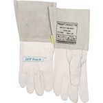 Schweißerhandschuhe Gr.L (9) natur Kalbsnarben-/Rindspaltleder/Softtouch 5 PA - VPE: 5