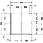 Duravit Fußgestell für Duschwanne Tempano 900x900mm