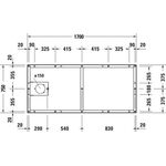 Duravit Fußgestell für Duschwanne Tempano 1700x750mm