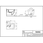 TOTO NC Wand-Bidet mit Hahnloch und Überlauf we