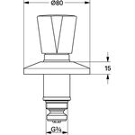 Grohe Oberteil Mark. B/R 3/4" f UP-Ventile 3/4" chr