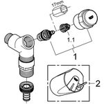 Grohe WAS Anschlussventil 1/2Zoll chr