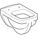 Geberit Wand-Flachspül-WC RENOVA PLAN mit Spülrand weiß KT - VPE: 10