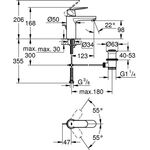 Grohe EH-WTbatt EUROSMART C 1/2Zoll M-Size ZAG chr