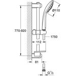 Grohe Brausestangenset EUPHORIA 110 Massage ha graph gebü