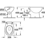 GROHE Stand-Tiefspül-WC Bau Keramik spülrandl awe - VPE: 12