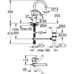 Grohe EH-WTbatt CONCETTO 1/2Zoll L-Size chr