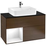 V&B Waschtischunterschrank FINION 1000x603x501mm Regal glos. wh Wln ven