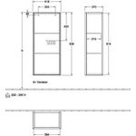 V&B Seitenschrank FINION 418x936x270mm Ans li Black Matt Lacquer