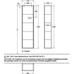 V&B Hochschrank FINION 418x1516x270mm, Anschlag li Peony