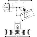 HG Kopfbrause RAINDANCE DN 15 m Br 240mm E 360 AIR 1jet 360x190m