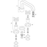 3-Loch-Wannenrandarmatur AXOR CITTERIO DN 15, mit Kreuzgriffen chrom