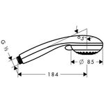 HG Handbrause CROMETTA 85 DN 15 Variojet St.art Normalst. Var St.