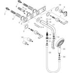 3-Loch Wannenarmatur AXOR CITTERIO DN 15 UP m Platte mit Hebelgriffen chrom