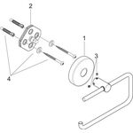 HG Papierrollenhalter LOGIS ohne Deckel, Wandmontage chrom
