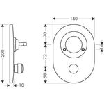 HG Umrüstset Wannenmischer Unterputz, Lochabstand 72mm steel-optik