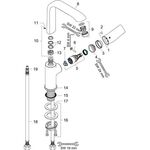 HG Einhebel-Waschtischmischer 230 METRIS DN 15 mit Push-Open Ablaufgarnitur chro