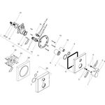 Thermostat AXOR STARCK ORGANIC Unterputz mit Abstellventil chrom