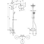 HG Showerpipe CROMA 220 AIR 1jet DN 15 chrom