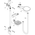 Brauseset RAINDANCE SELECT E 120 3jet Brausestange Unica´S Puro 900mm chrom