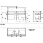 V&B Waschtischunterschrank FINION 1200x603x501mm AP Glas wh ma wh ma lacq.