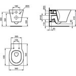 IDS Wand-T-WC CONNECT AIR AquaBlade 360x540x350mm weiß - VPE: 12