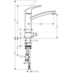 HG Einhebel-Spültischmischer 200 FOCUS DN 15, mit Geräteabsperrventil chrom