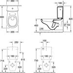 V&B Wand-WC O.NOVO ti., 355x680mm, für Kombination we C+