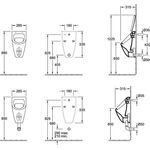 V&B Absaug-Urinal SUBWAY 285x530x315mm, für De we C+