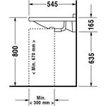 Duravit Waschtisch STARCK 3 Vital m ÜL HLB 600x545mm 1 HL SeifSpend re we