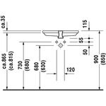 Duravit Einbauwaschtisch 2ND FLOOR m ÜL o HLB 525x350mm o HL IB weiß WG