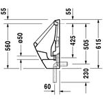 Duravit Urinal DURAPLUS 345x315mm Zul v hint ohne Fliege weiß WG