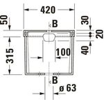 Duravit Spülkasten 1930 430x175mm Anschluss unten links weiß