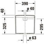 Duravit Spülkasten STARCK 3 390x185mm Anschluss unten links weiß